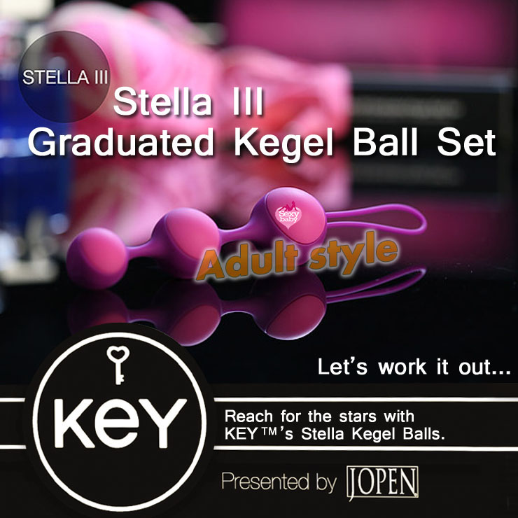情趣精品-美國KEY-Stella III 斯蒂娜凱格爾運動球+後庭拉珠(三球)
