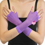 自慰套-開指網狀手套(紫)